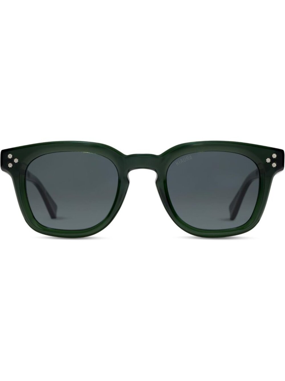 Unisex Emerald Retro Rectangular UV Polarized Shape Memory Acetate Sunglasses